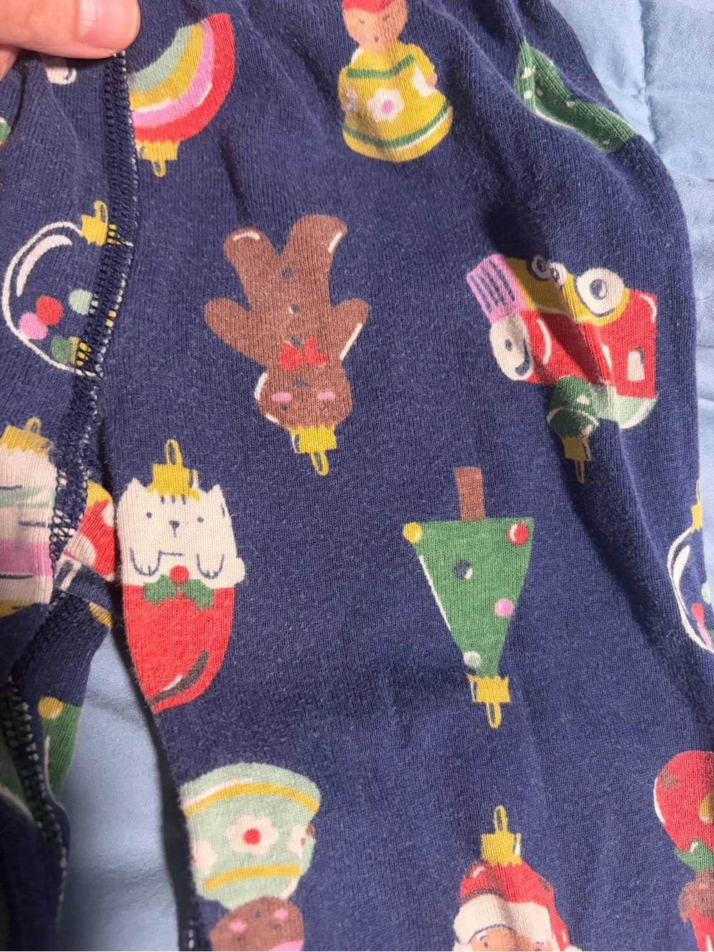 Hanna Andersson Navy Holiday Character Print Pajama Set
